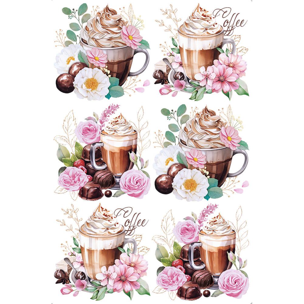 TRANSFER DE IMAGEM BIG - 19,5X29,5CM CAFE COFFE TIB-007