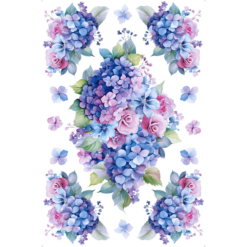 TRANSFER DE IMAGEM BIG - 19,5X29,5CM HORTENSIA   TIB-009