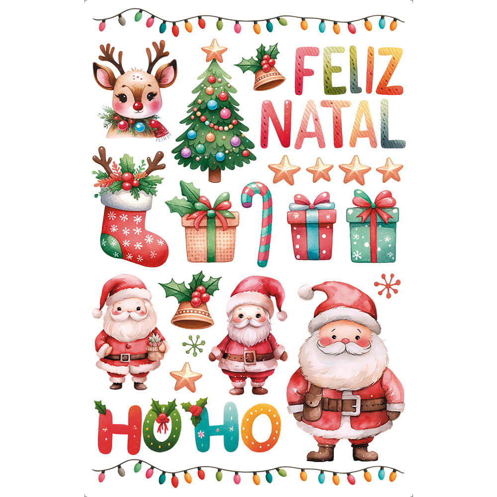 TRANSFER DE IMAGEM BIG - 19,5X29,5CM NATAL PAPAI NOEL TIBN-004