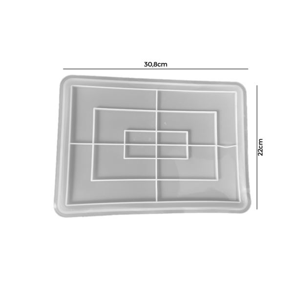 MOLDE DE SILICONE BANDEJA RETANGULAR MODELO 3