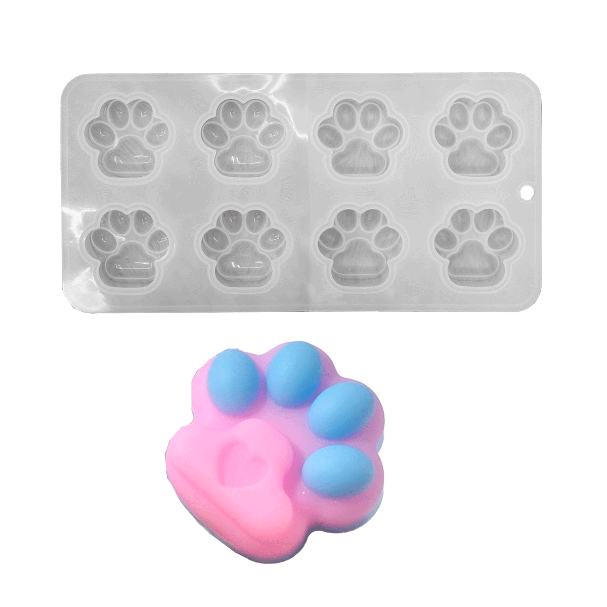 MOLDE DE SILICONE PATA DE CACHORRO 26X13X3ALT