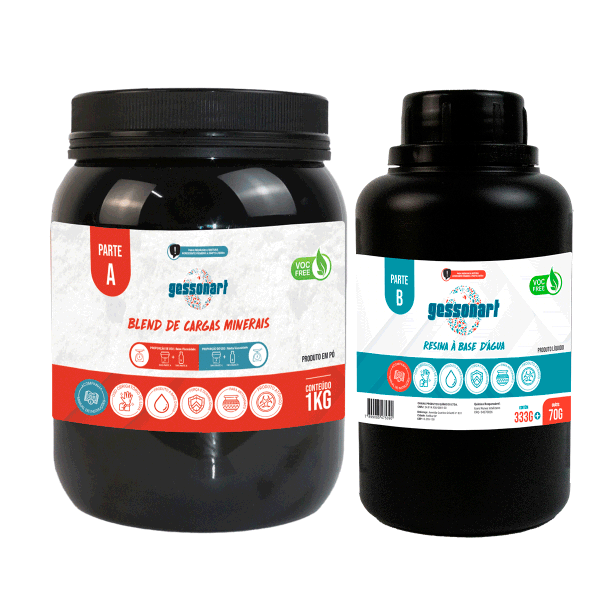 GESSONART BLEND DE CARGAS MINERAIS + RESINA A BASE D'AGUA 1,33KG