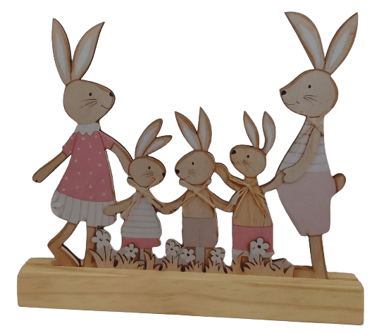 FAMILIA COELHO ROSA BASE PINUS
