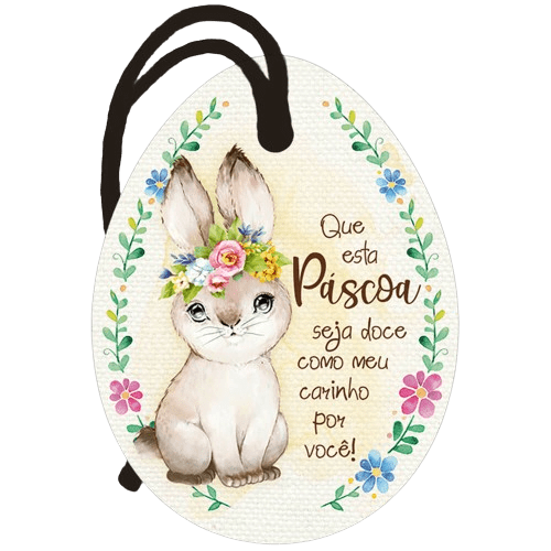 TAG EM MDF - QUE ESTA PASCOA SEJA DOCE