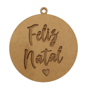 APLIQUE MDF BOLA FELIZ NATAL