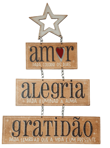 PLACA ARVORE AMOR PARA COLORIR OS DIAS 3MM