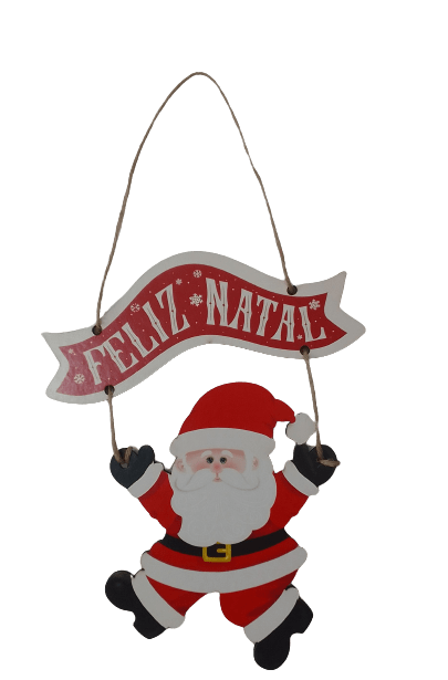 PLACA PAPAI NOEL FELIZ NATAL