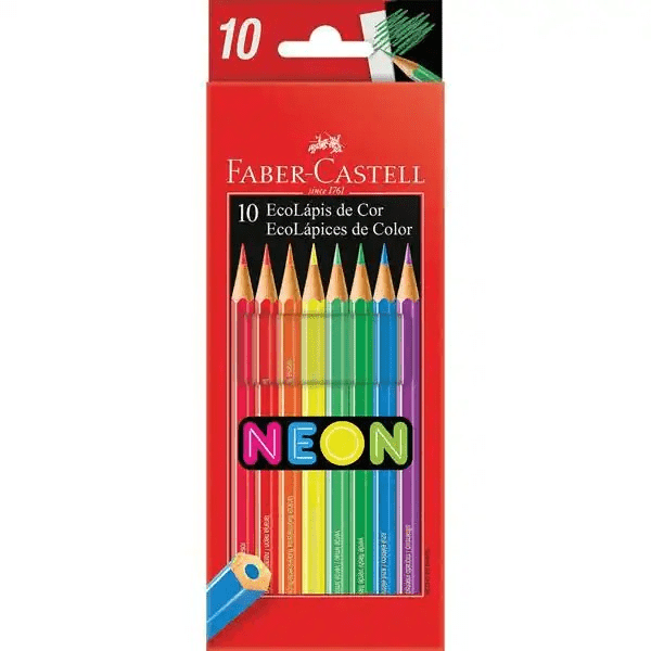 ECO LAPIS DE COR - NEON 10 CORES