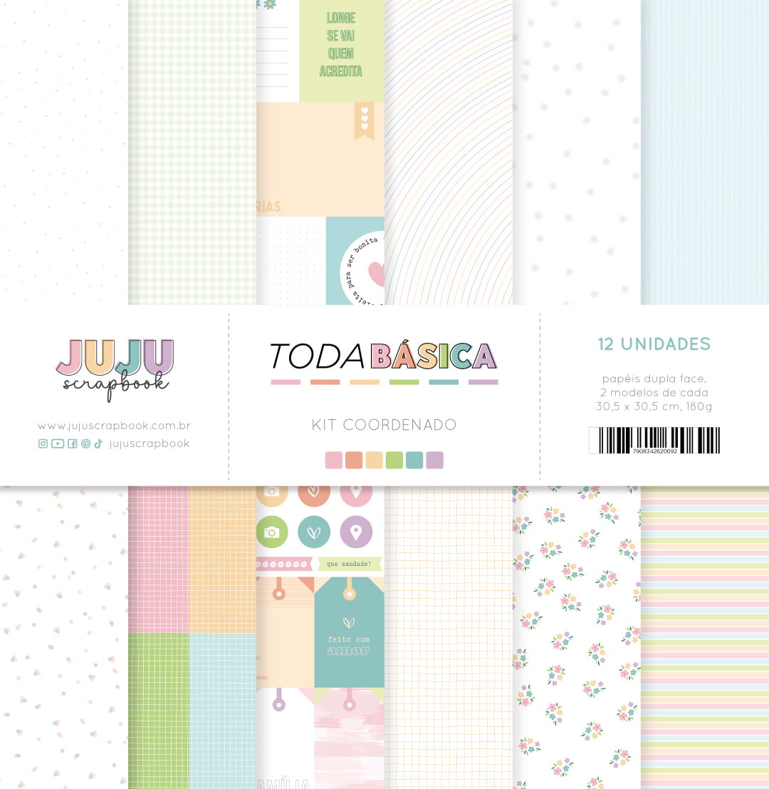 KIT COORDENADO - TODA BASICA -JUJU SCRAPBOOK