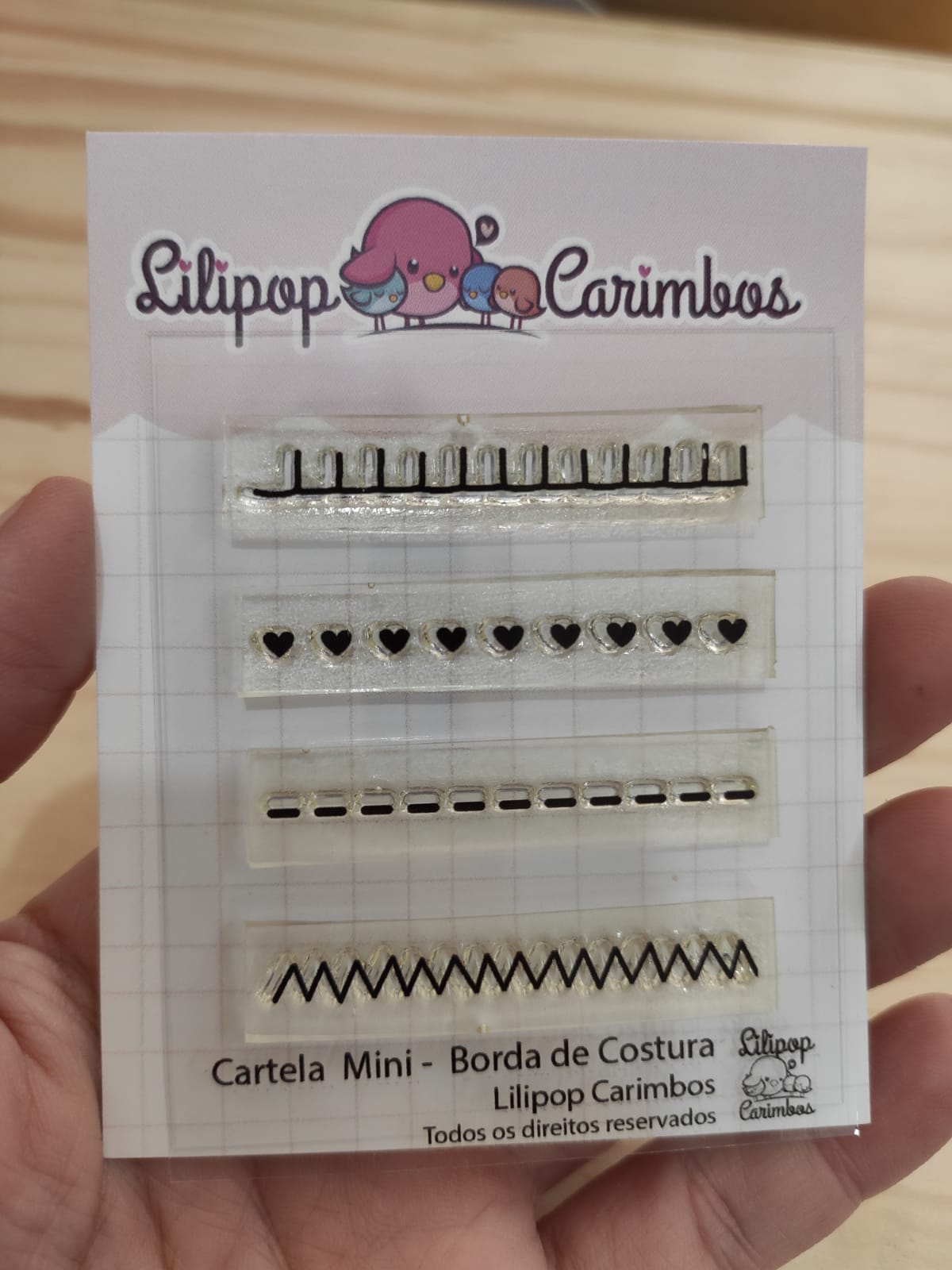 CARIMBO MINI SILICONE - BORDA DE COSTURA