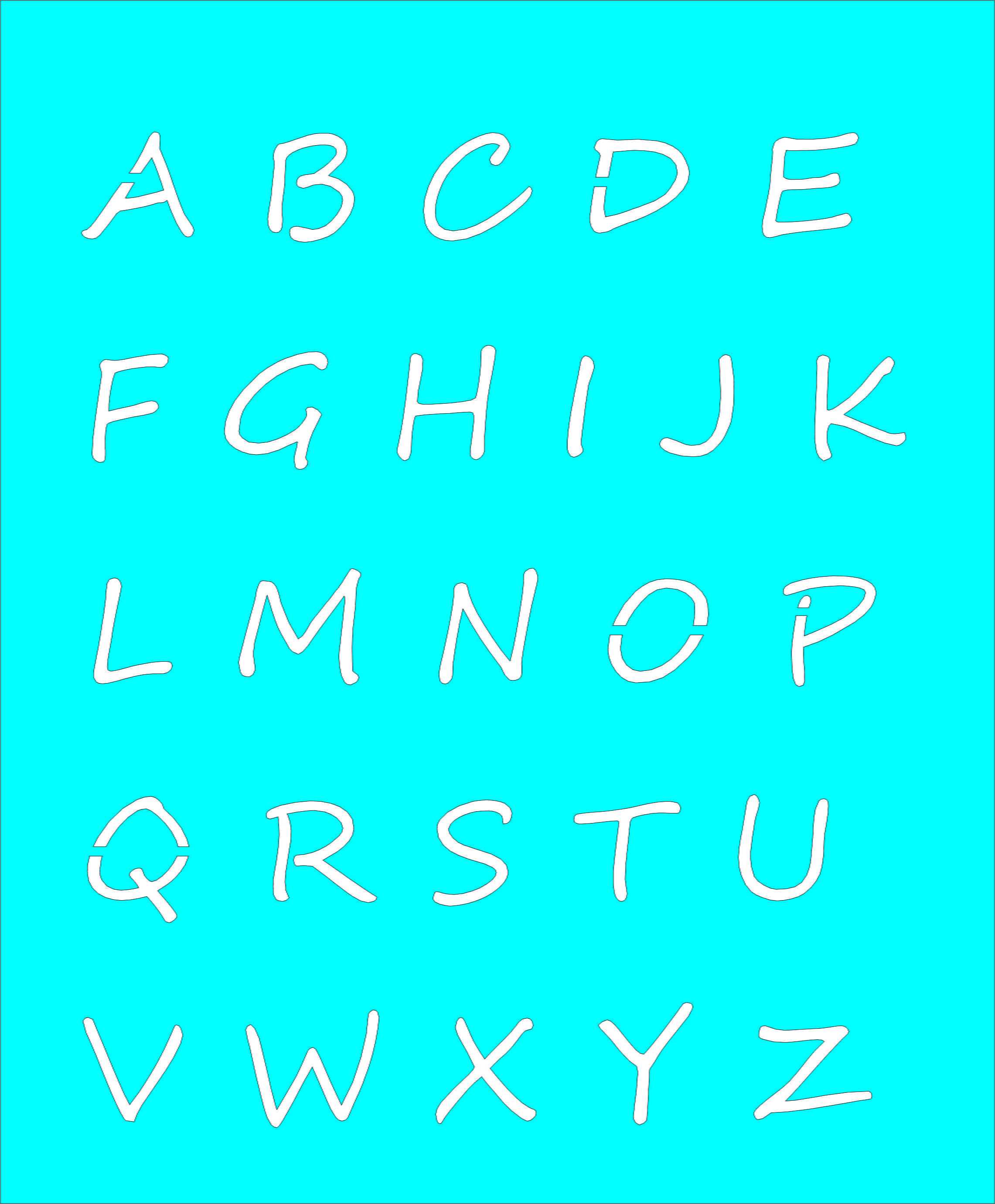 STENCIL JOIA alfabeto letras 20x26 CM JN 1543