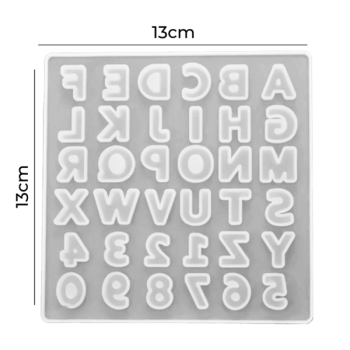 MOLDE DE SILICONE ALFABETO MINI 13,5X13,5