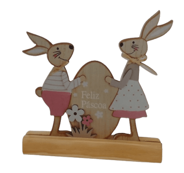 CASAL COELHO ROSA (FELIZ PASCOA)