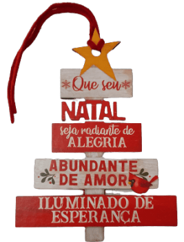 TAG DECORATIVA ARVORE DE NATAL