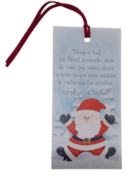 TAG DECORATIVA  PAPAI NOEL DESEJO A VOCÊ