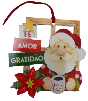 TAG DECORATIVA PAPAI NOEL XICARA