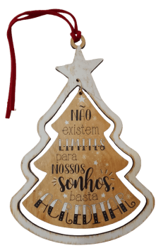 TAG DECORATIVO ARVORE DE NATAL NÃO EXISTEM LIMITES