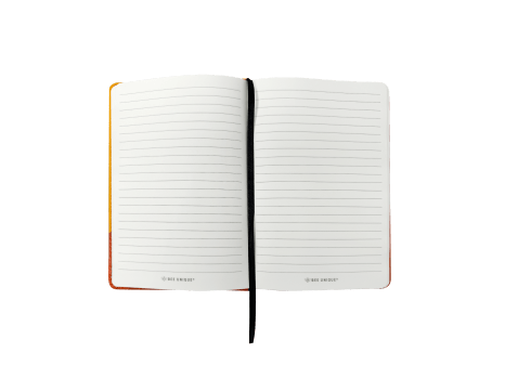 CADERNO A5 COM BOLSO ROMANESE 80FOLHAS