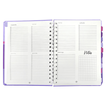 PLANNER A5 100FOLHAS CAPA DURA COM ELASTICO