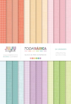 BLOCO A5 PARA SCRAPBOOK - TODA BASICA JUJU SCRAPBOOK