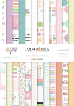 BLOCO DE FOLHAS A4 -TODA BASICA - JUJU SCRAPBOOK