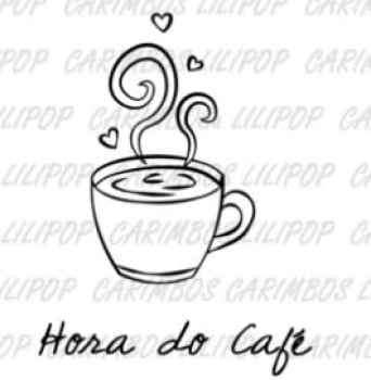 CARIMBO MINI SILICONE - HORA DO CAFE
