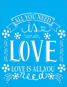 STENCIL JOIA ALL YOU NEED   20*26 CM JN 1553