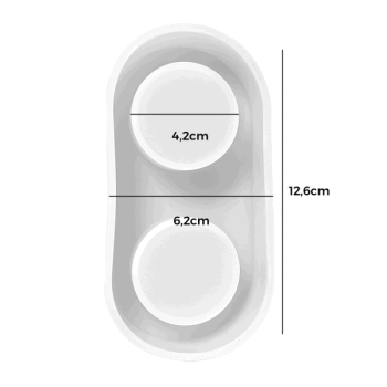 MOLDE DE SILICONE  PORTA VELA 2 ESPAÇOS