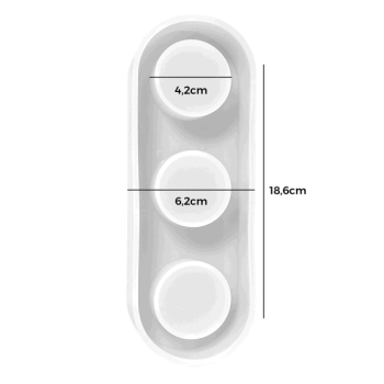 MOLDE DE SILICONE PORTA VELA 3 ESPAÇOS